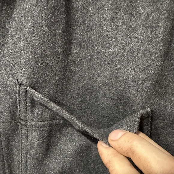 Vans Skate Off The Wall Chore Coat Jacket Men’s XL Wool Blend Grey Zip Button - Picture 4 of 12